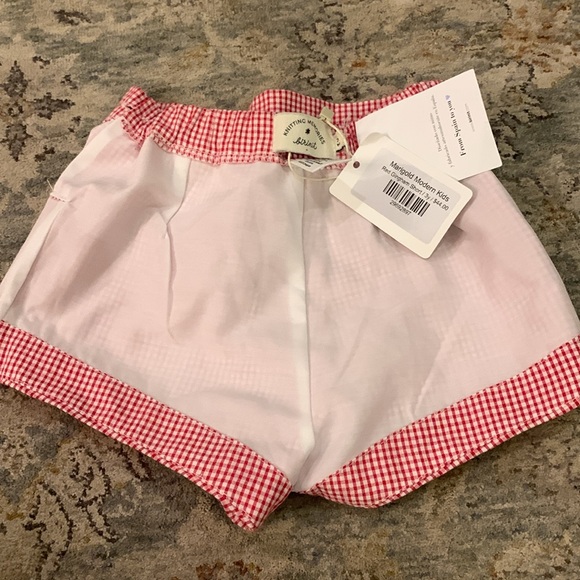 Birinit Marigold Modern Kids red gingham shorts - Picture 6 of 6